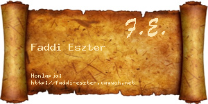 Faddi Eszter névjegykártya